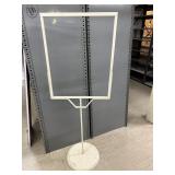 White Floor Stand Sign Holder