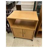 Rolling Media or Microwave Cart with Storage