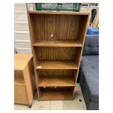 Wooden 4-Shelf Bookcase in Good Condition
