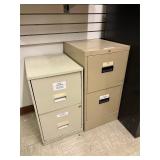Qty 2 - 2 Drawer Vertical File Cabinets