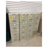 Qty 4 - 4 Drawer Vertical File Cabinets