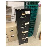 Qty 1 -Black 4-Drawer Vertical File Cabinet