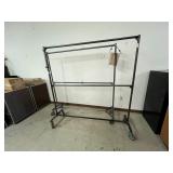 Heavy Duty 2 Tier Rolling Garment Racks Qty 2