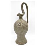 Michael & Melvin Crocker Folk Art Pottery Ewer