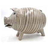 Michael Crocker Folk Art Pottery Pig Sculpture