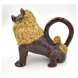 Steve Turpin Folk Art Pottery Lion Sculpture