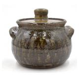 Lanier Meaders Double-Handled Lidded Bean Pot