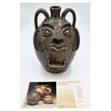 Steve Abee Folk Art Pottery Face Jug