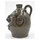 David Meaders Folk Art Pottery Face Jug