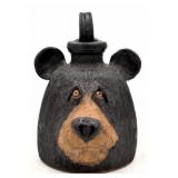 Valerie Addicott Folk Art Black Bear Face Jug