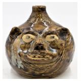 Marie Rogers Folk Art Pottery Face Jug