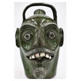 Stanley Ferguson Folk Art Pottery Face Jug