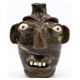 Burlon Craig Tobacco Spit Brown Glazed Face Jug