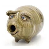 Michael Crocker Folk Art Pottery Pig Sculpture