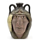 Michael & Melvin Crocker Native Folk Two-Faced Jug
