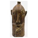 Loise Brown Tall Brown Face Jug