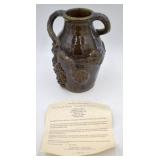 Grace Nell Hewell Folk Art Pottery Storage Jug