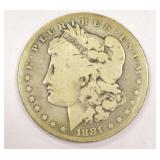 1881 American Morgan Silver Dollar
