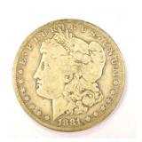 1881 American Morgan Silver Dollar