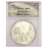 1999 American Silver Eagle Coin MS69