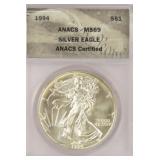 1995 American Silver Eagle Coin MS69