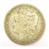 1881 American Morgan Silver Dollar