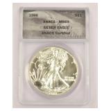 1988 American Silver Eagle Dollar Coin MS69