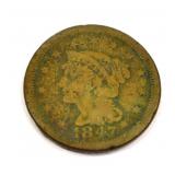 1847 Large Cent Coin