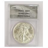 1986 American Silver Eagle Coin MS69