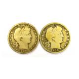 2 1908 Morgan Half Dollar Coins