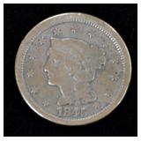 1845 Large Cent Coin