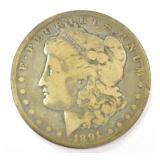 1891 American Morgan Silver Dollar