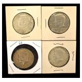 Lot of 4 Encased Kennedy Half Dollar Coins