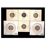 Lot of 5 Encased Mercury Dimes