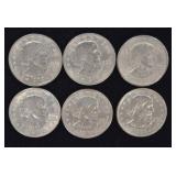 6 Susan B. Anthony Dollar Coins