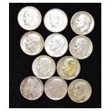 11 Roosevelt Silver Dimes