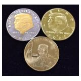 3 Trump Memorabilia Coins