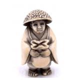 Japanese Worker Netsuke