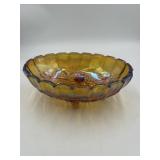 Indiana Marigold Carnival Glass Fruit Bowl