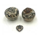 2 Asian Miniature & 1 Military Collectibles