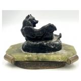 Brass/Onyx Bear by Antoine-Louis Barry