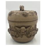 Terracotta Lidded Urn