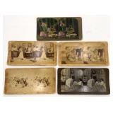 5 Assorted Stereograph Cards