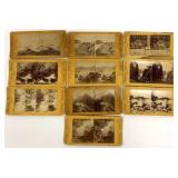 10 Antique Stereograph Cards of Assorted Places