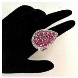 Pink Topaz Sterling Ring