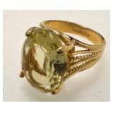 14k Electroplated Oval Ring