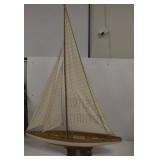 Wooden Model Sailboat