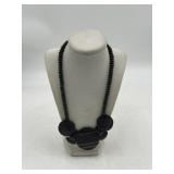 Striped Geometric Statement Necklace