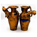 Pair of French Art Nouveau Ornamental Vases