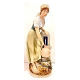 Royal Dux Bohemian Porcelain Woman at the Well Fig